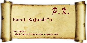 Perci Kajetán névjegykártya